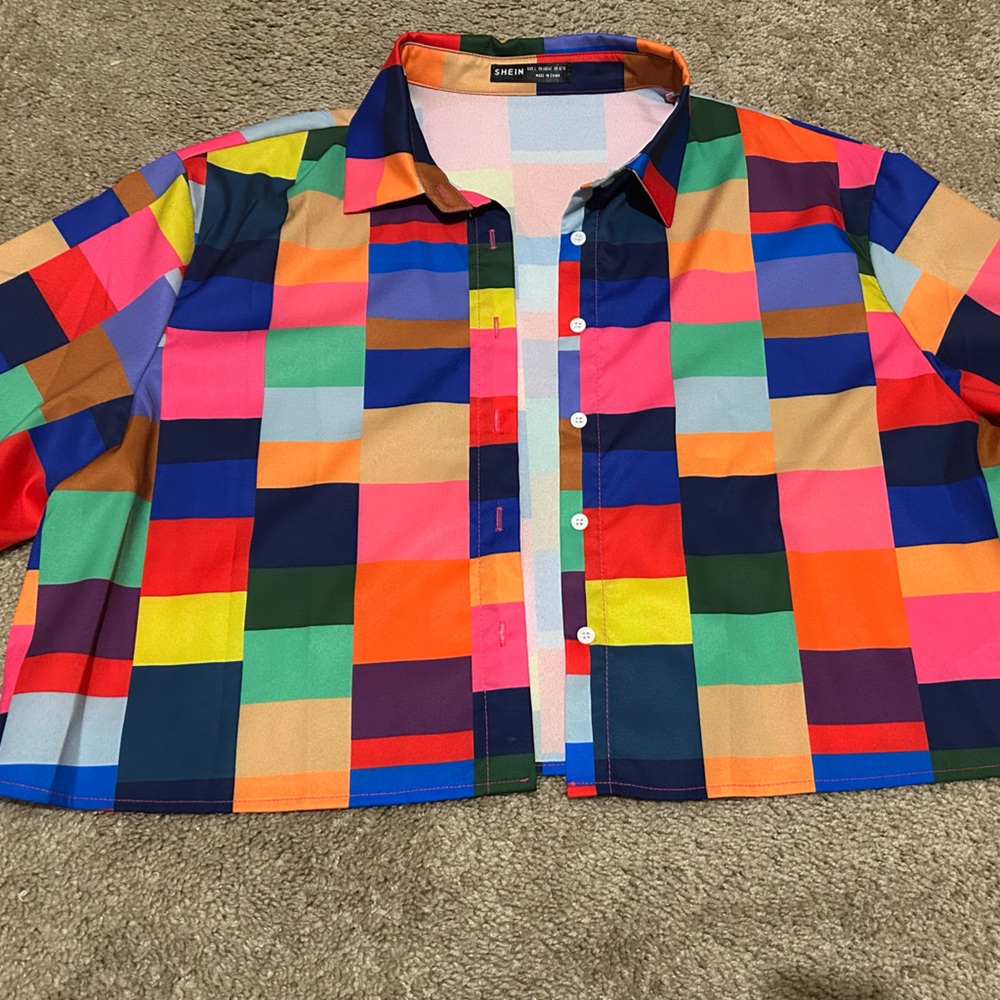 SHEIN Multicolor Plaid Shirt